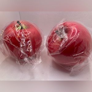 A set of two artificial apples. Brand new! Size of a large Apple. Red